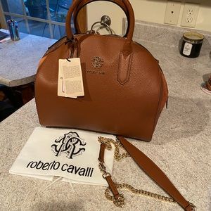 Roberto Cavalli Vitello Stampa Dollaro Handbag